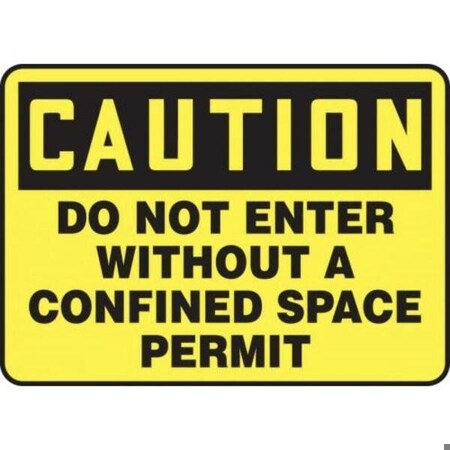 Accuform OSHA CAUTION FALL ARREST SAFETY SIGN MCSP631XL